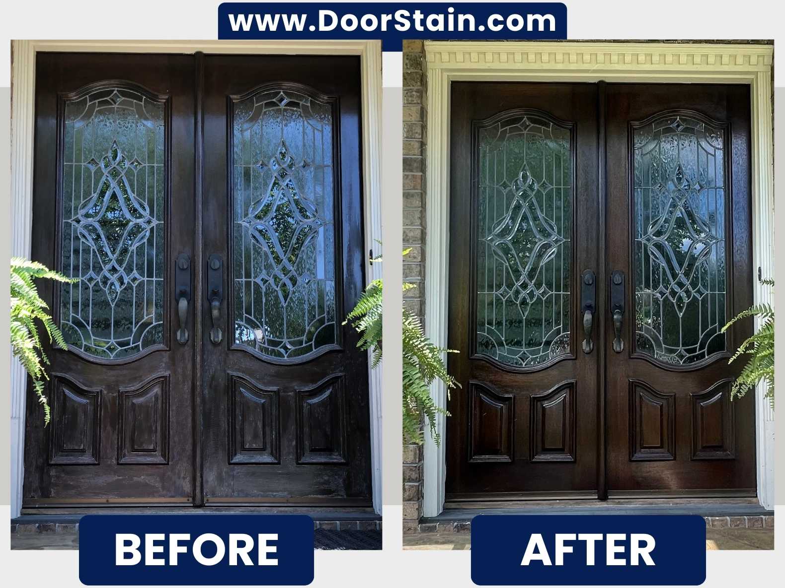 DoorStain Before After Double Door 123