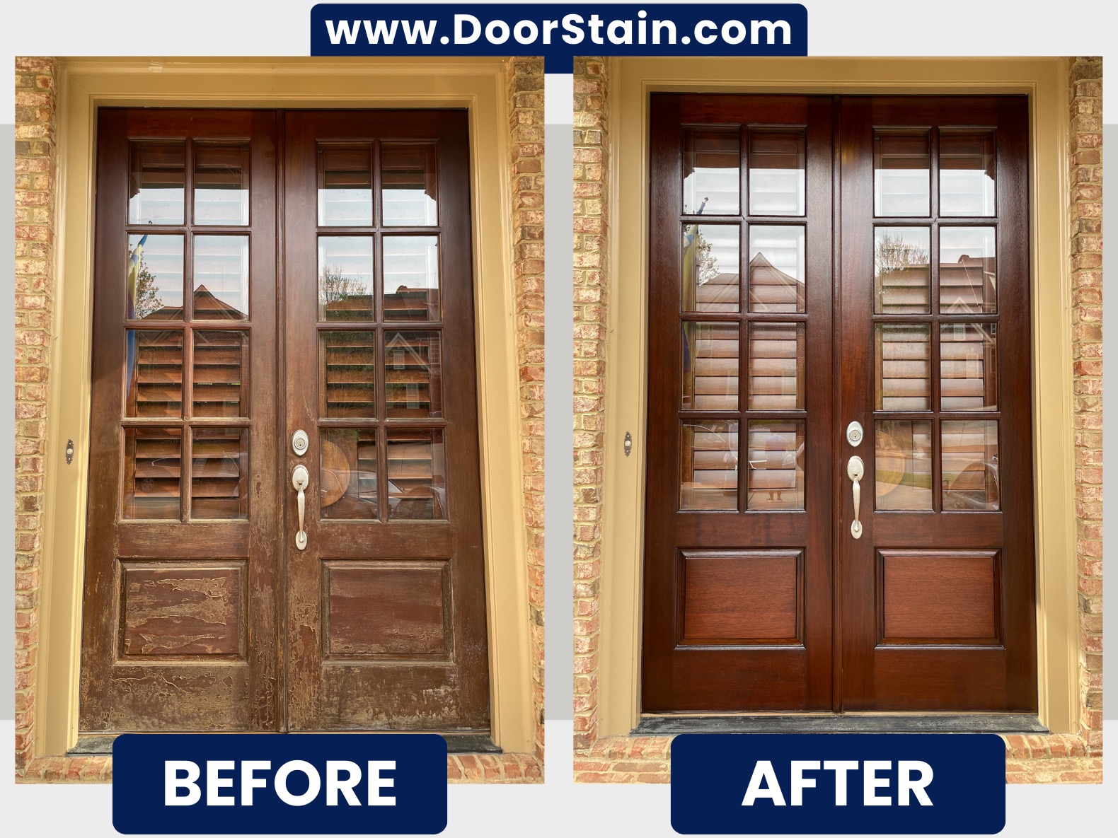 Door Refinishing Before and After