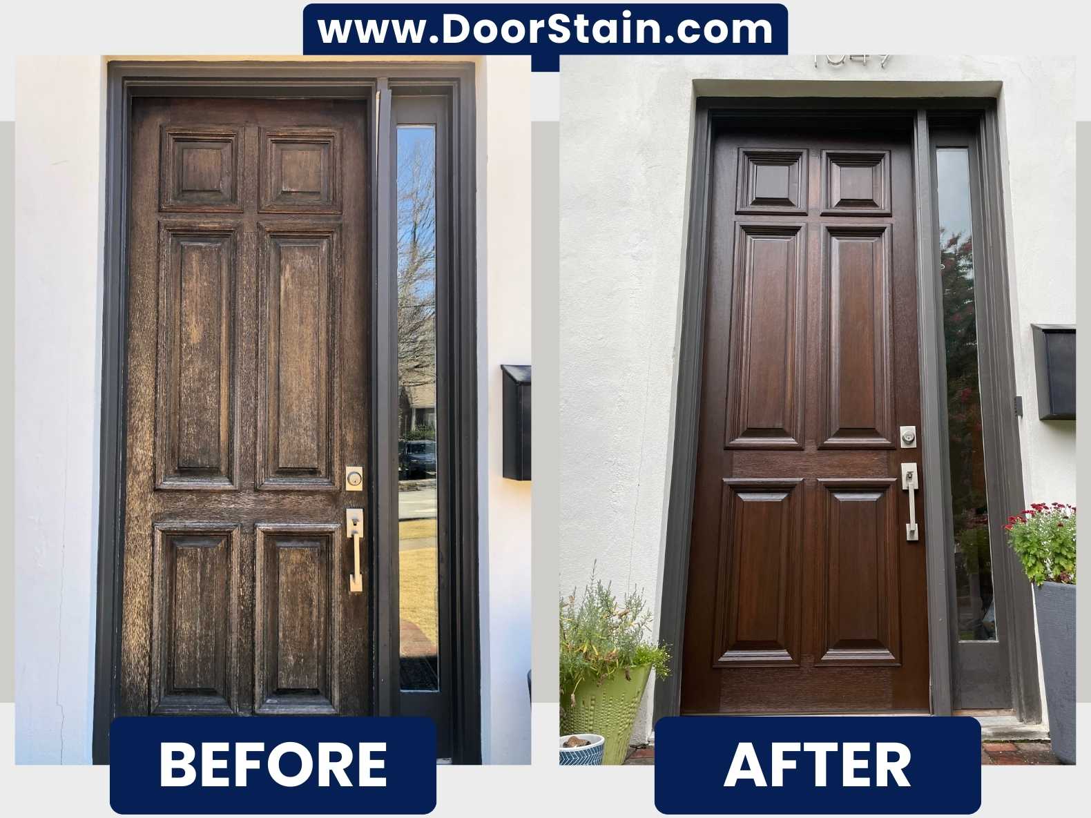 Door Refinishing Before and After