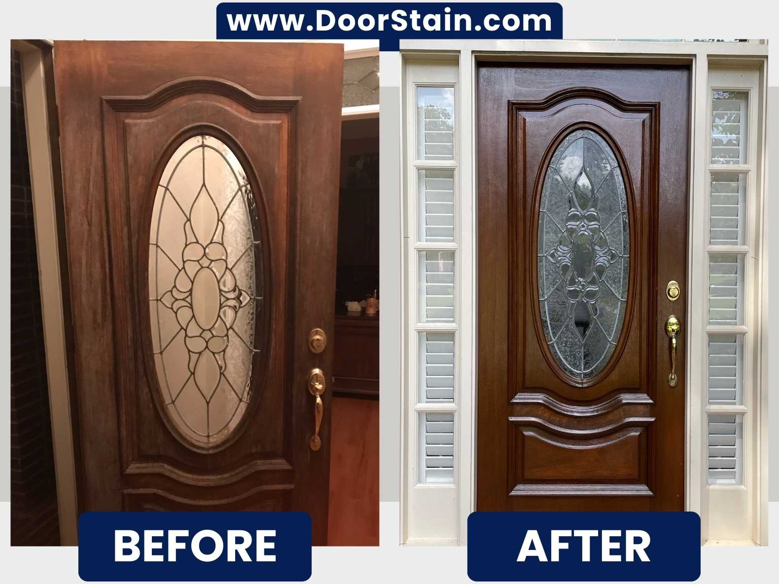 DoorStain Before After Single Door 112