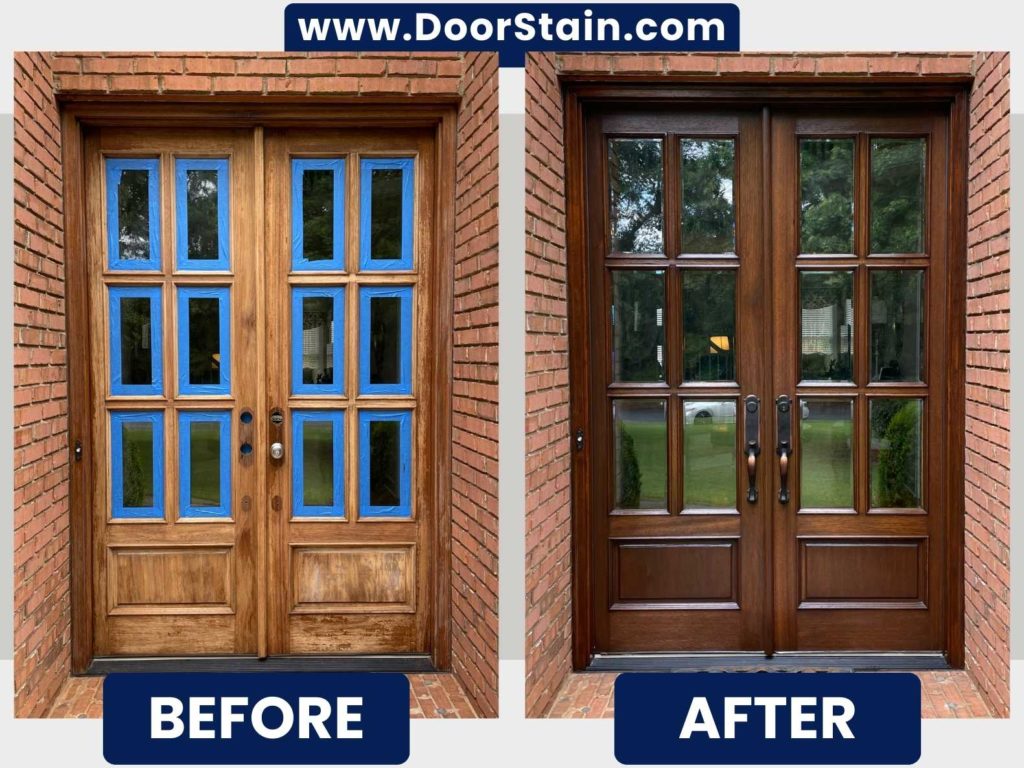 DoorStain Before After Double Door 126