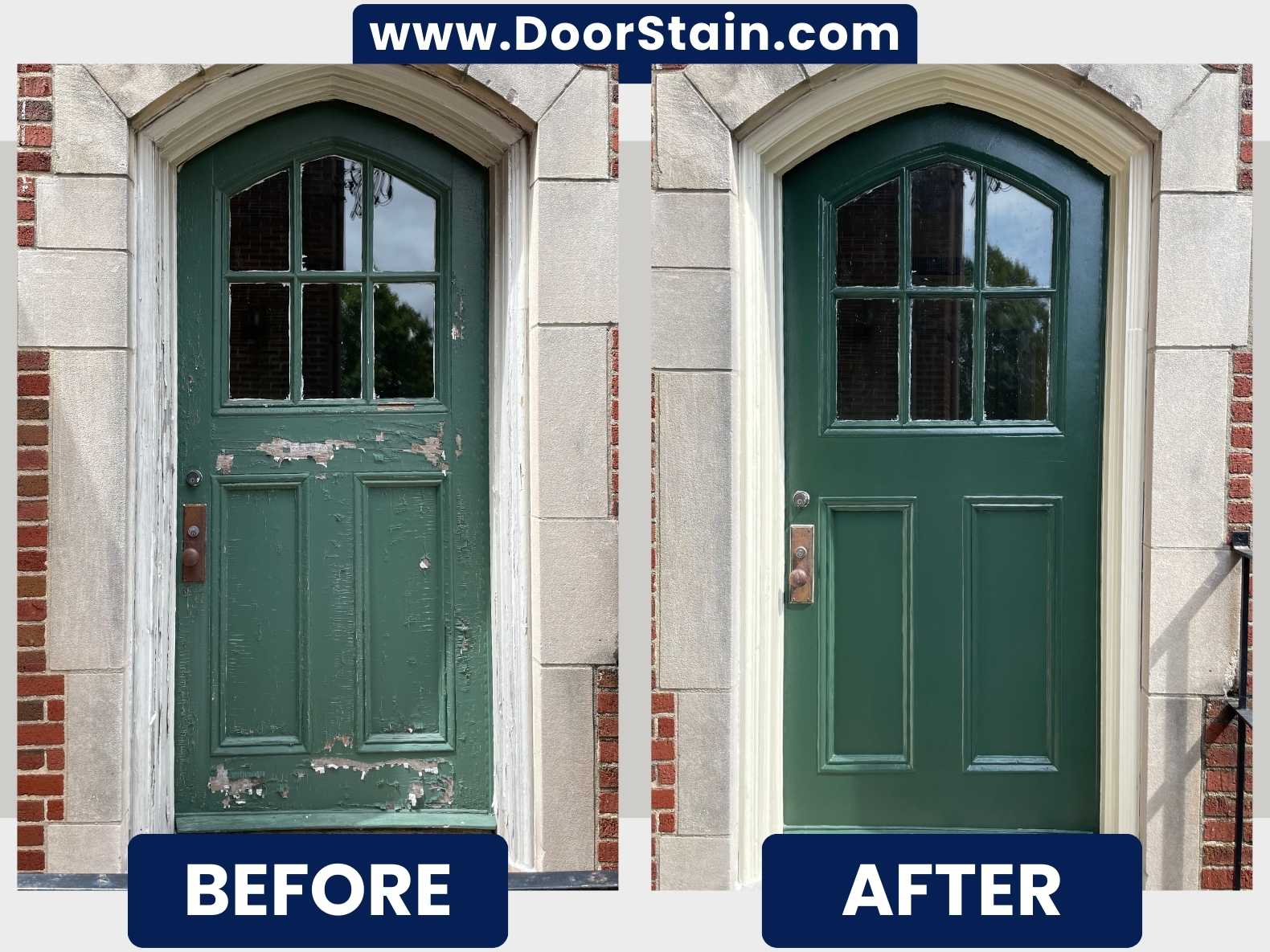 DoorStain Before After Single Door 110