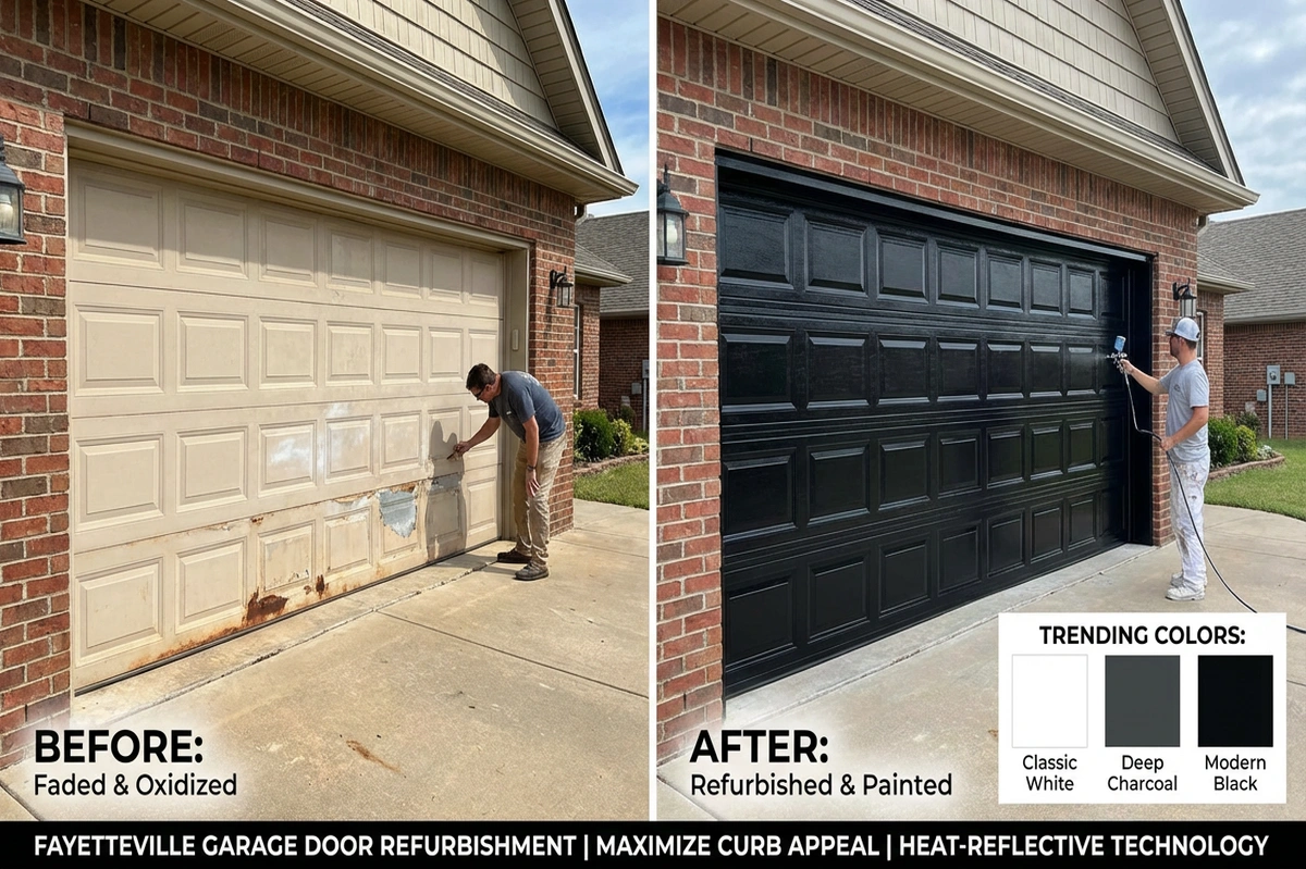 Door Refinishing Fayetteville 4 Garage door restoration Fayetteville