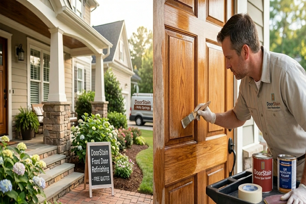 Holly Springs door refinishing