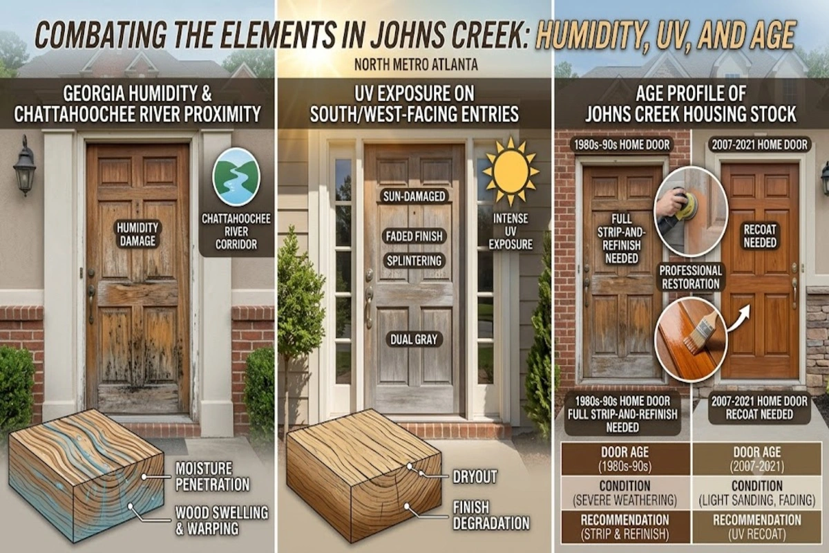 Johns Creek door refinishing