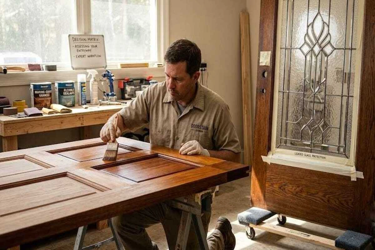 Professional Door Refinishing Services in Roswell