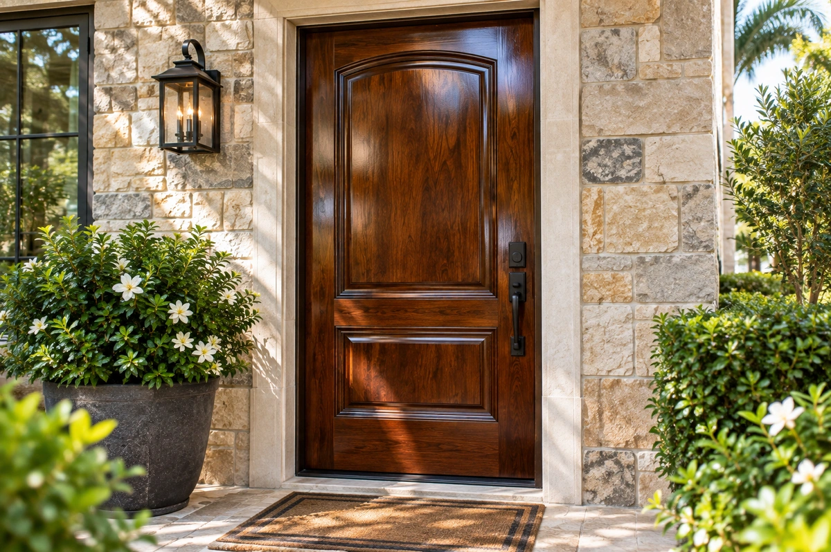 HOA color matching front door refinishing in Canton GA master-planned community