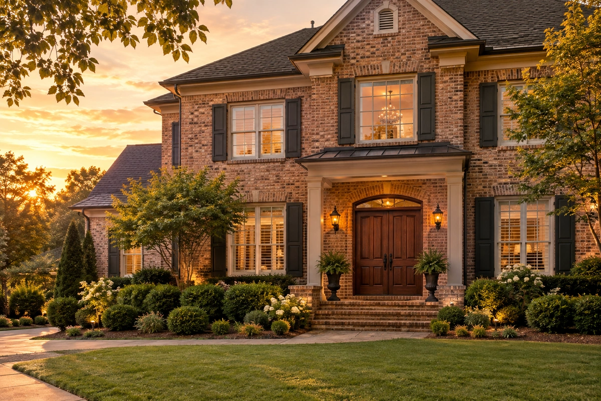 Door Refinishing Dacula, GA: Wood & Fiberglass Door Restoration Experts 4 Finished door refinishing Dacula GA entryway with restored wood front door