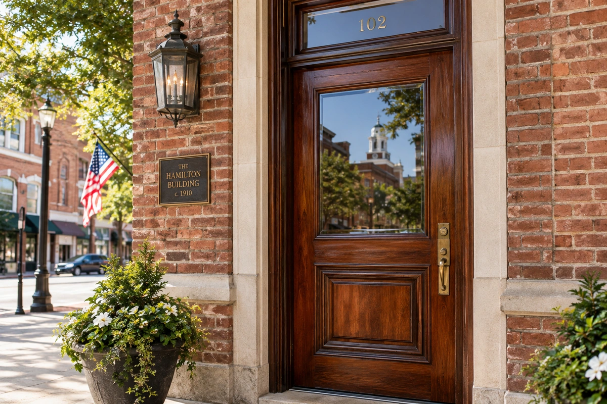 Historic door restoration near downtown Canton GA