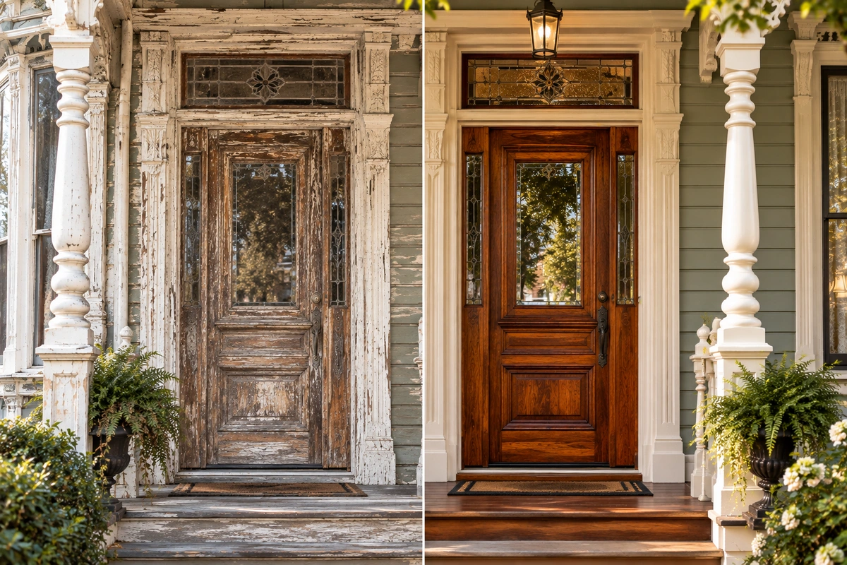 before and after entry door Stonecrest